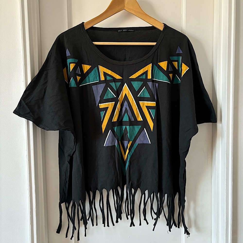 Truly Madly Deeply Black Ethnic Tee